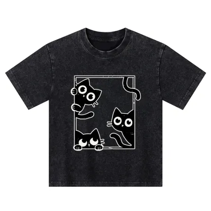 Tokyo-Tiger Looking At Your Cats Kids Washed T-Shirt