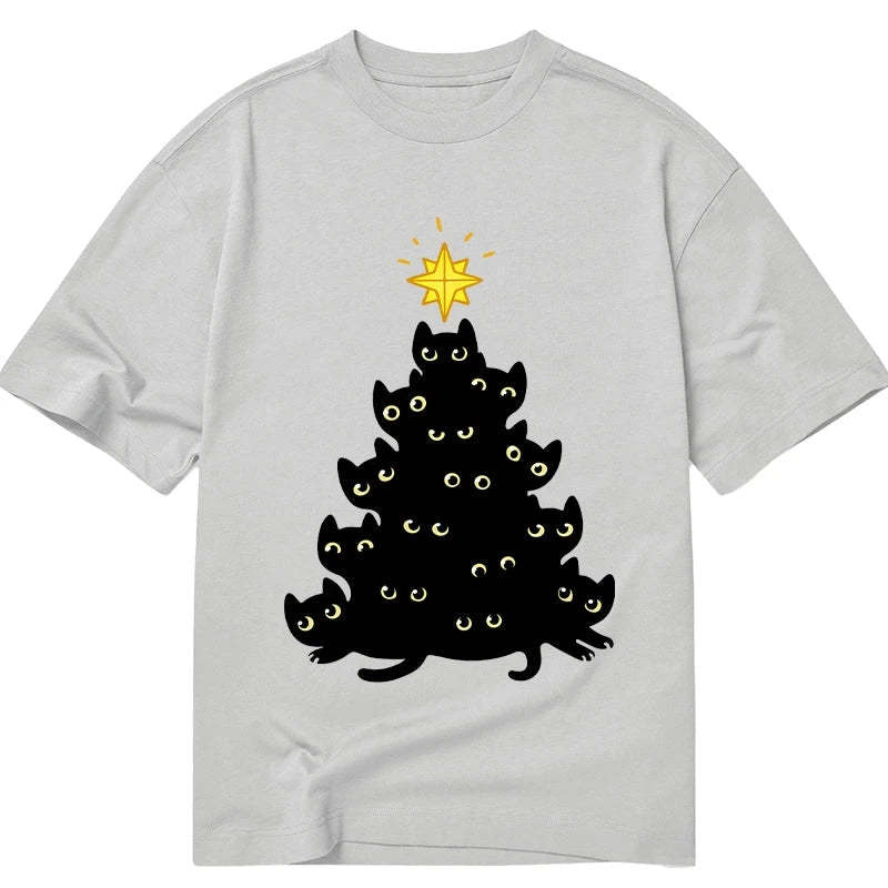 Tokyo-Tiger Black Cat Christmas Tree Classic T-Shirt