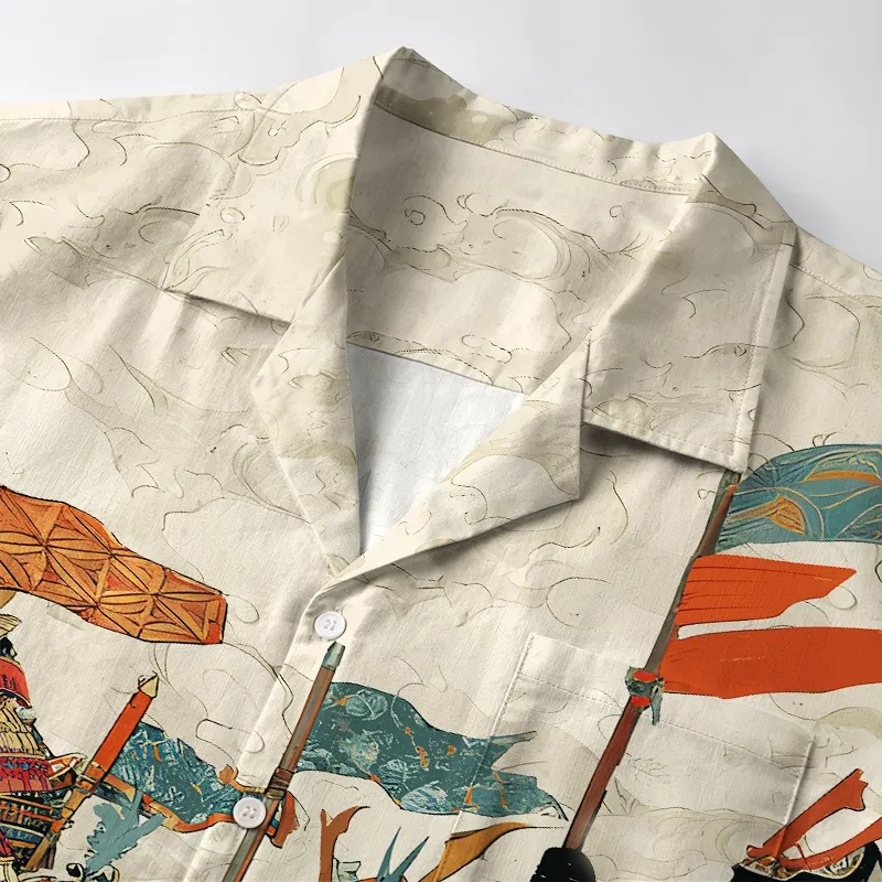 Tokyo-Tiger Marching Rat Samurai Aloha Hawaiian Shirt