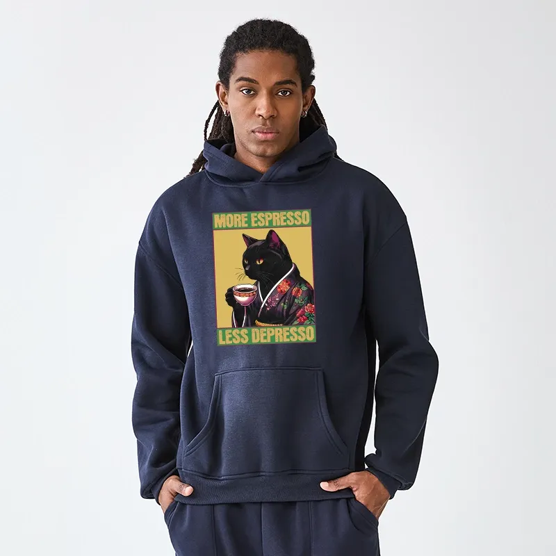 Tokyo-Tiger Up Caffeine Down Depression Aldult Fleece Hoodie