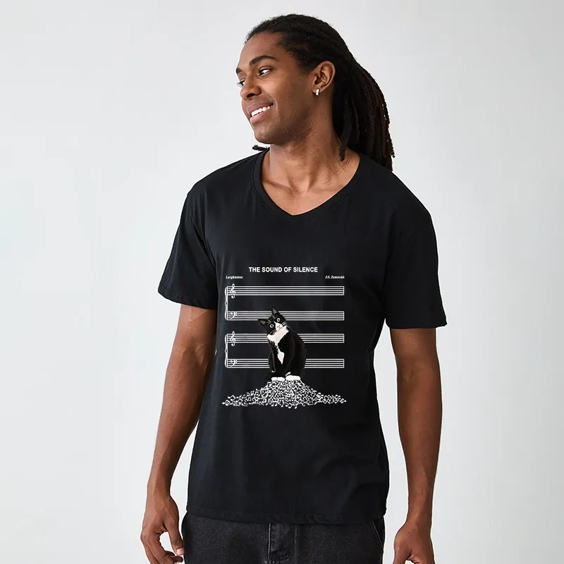 Tokyo-Tiger The Sound Of Silence Cow V-Neck Classic T-Shirt