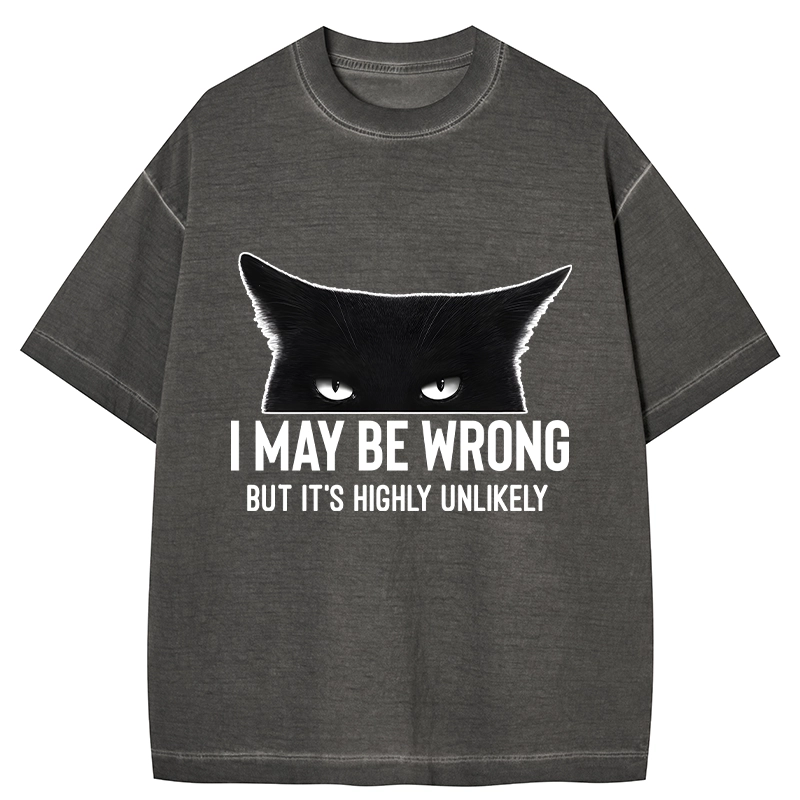 Tokyo-Tiger Cat Can Do No Wrong Gradient Washed T-Shirt