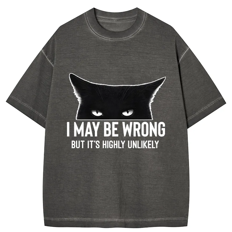 Tokyo-Tiger Cat Can Do No Wrong Gradient Washed T-Shirt