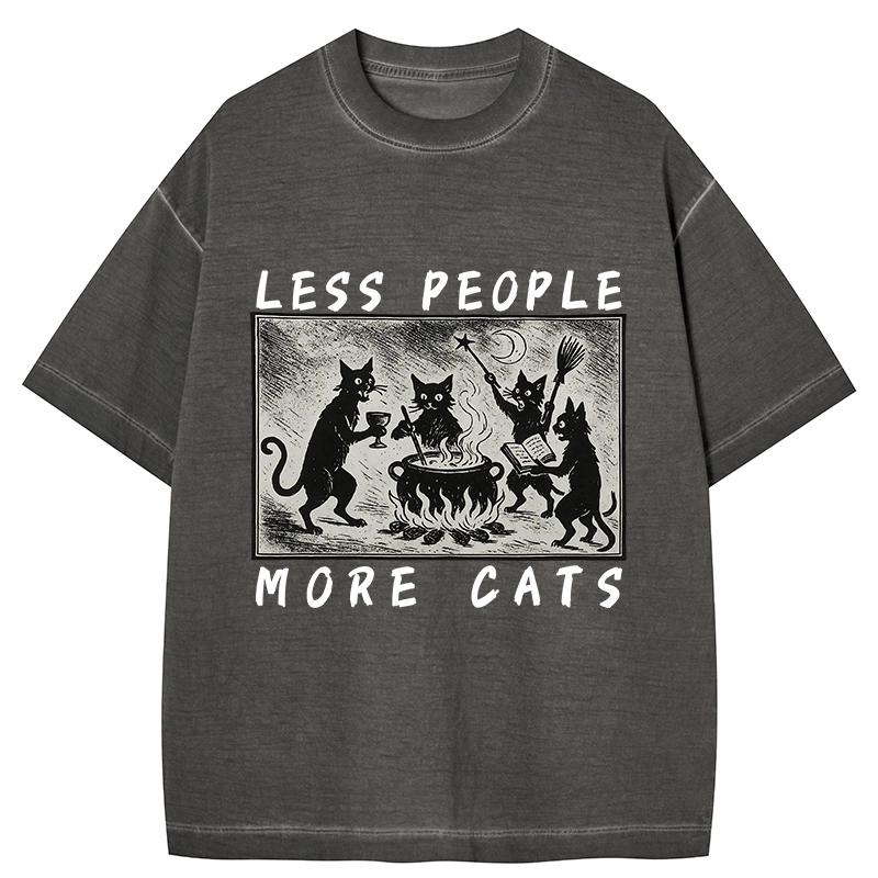 Tokyo-Tiger Cat Sacrifice Ceremony Gradient Washed T-Shirt