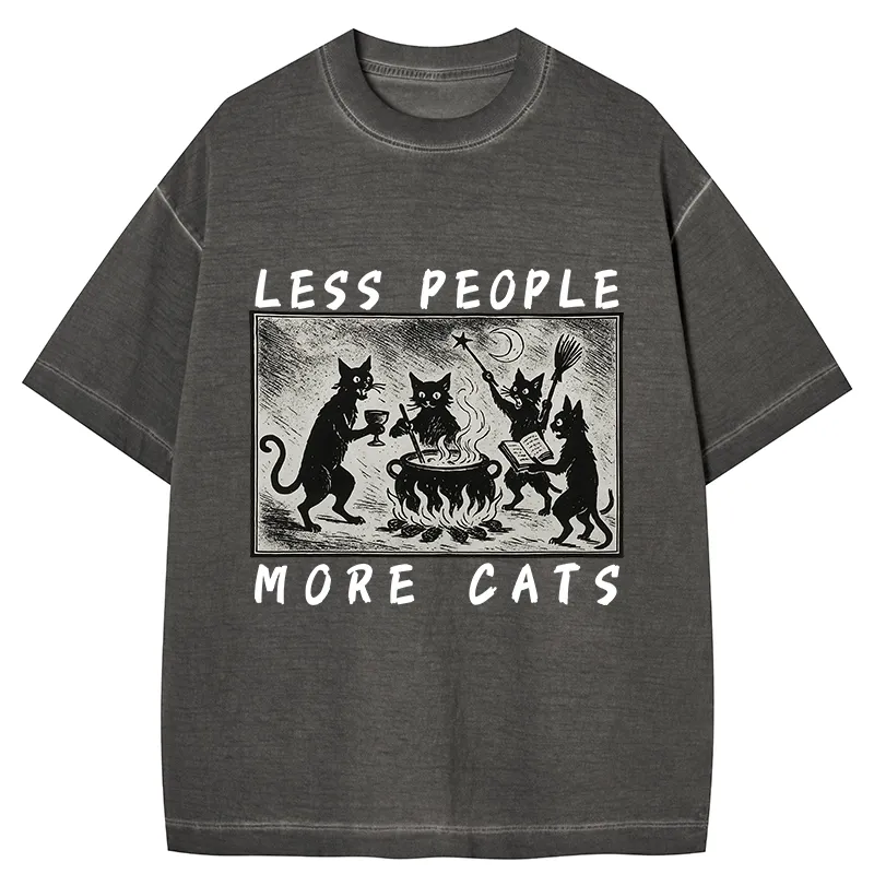 Tokyo-Tiger Cat Sacrifice Ceremony Gradient Washed T-Shirt