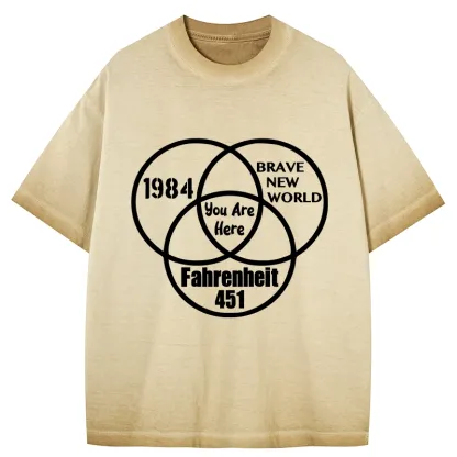 Tokyo-Tiger Multidimensional Thinking And Rebellion Gradient Washed T-Shirt