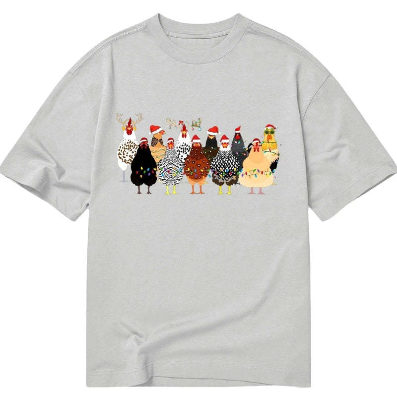 Tokyo-Tiger A Flock Of Christmas Chickens Classic T-Shirt-tokyo-tiger
