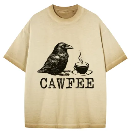 Tokyo-Tiger Cawfee Funny Japan Meme Gradient Washed T-Shirt