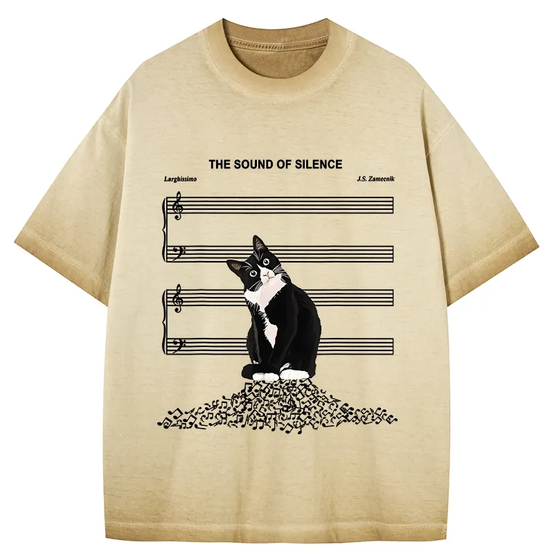 Tokyo-Tiger The Sound Of Silence Gradient Washed T-Shirt
