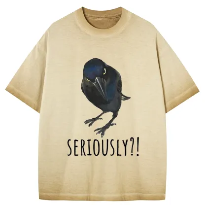 Tokyo-Tiger Raven's Question Gradient Washed T-Shirt