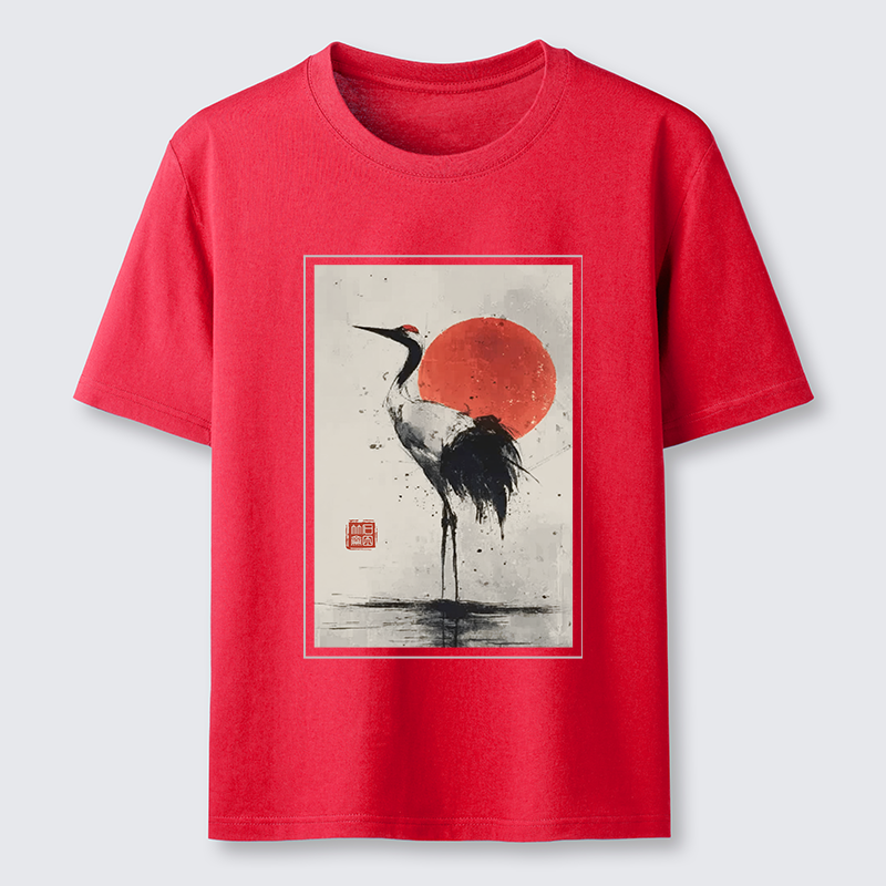 Tokyo-Tiger Retro Japanese Red-crowned Crane Classic T-Shirt