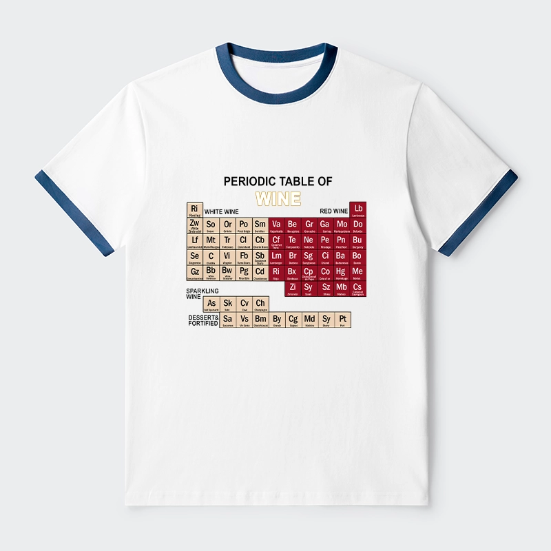 Tokyo-Tiger Table of Elements of Wine Trim T-Shirt