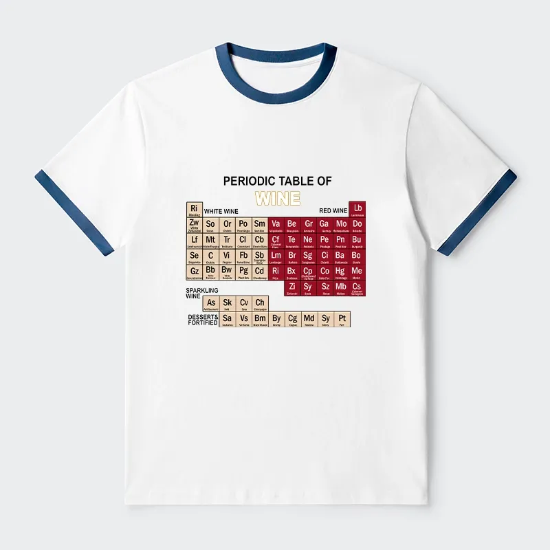Tokyo-Tiger Table of Elements of Wine Trim T-Shirt