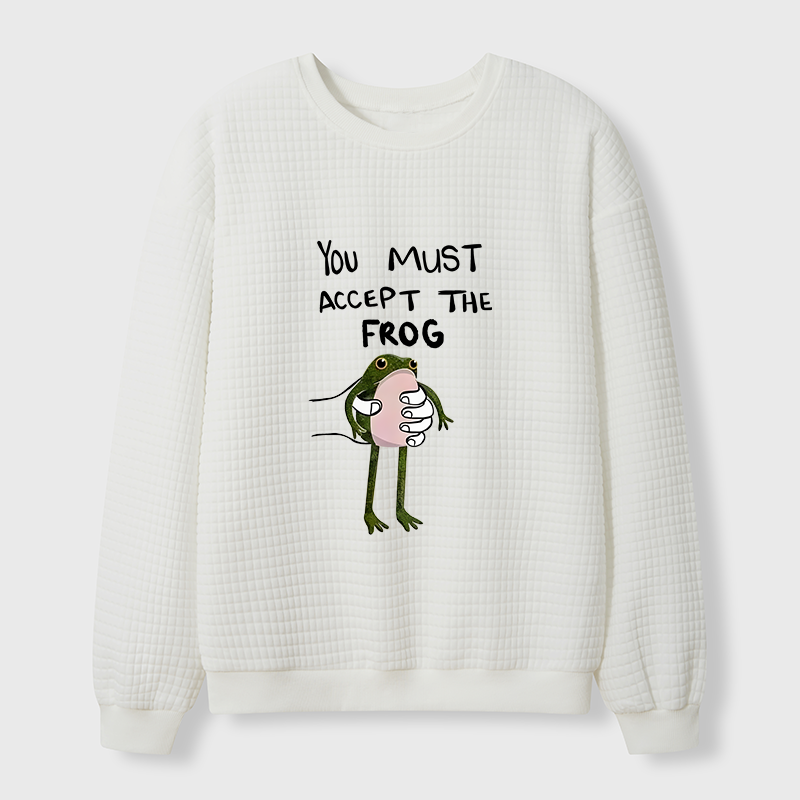 Tokyo-Tiger Accept This Frog Waffle Sweatshirt