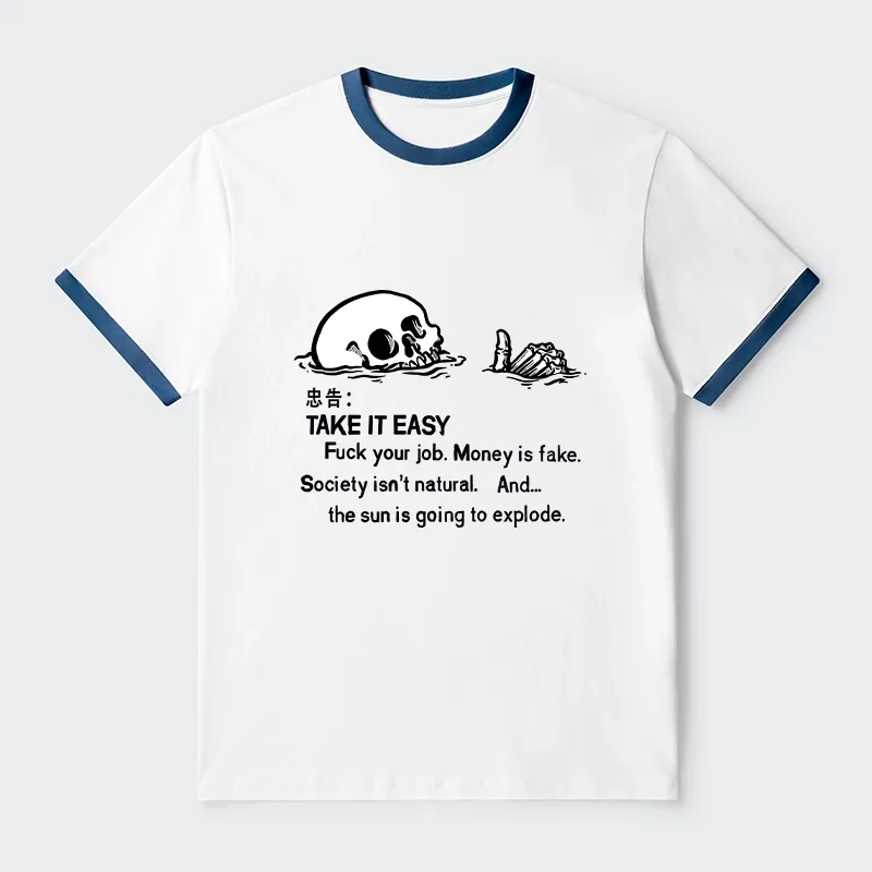 Tokyo-Tiger Skeleton Ridicule Trim T-Shirt