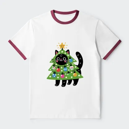 Tokyo-Tiger Christmas Tree Cat Trim T-Shirt