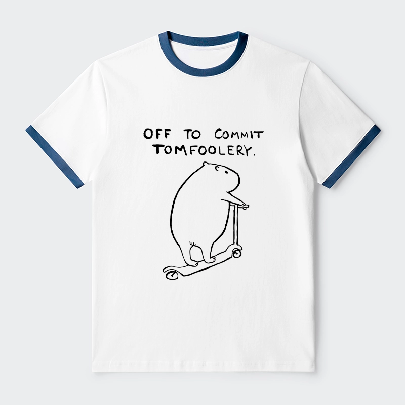 Tokyo-Tiger Capybara Is Ready To Do Something Bad Trim T-Shirt