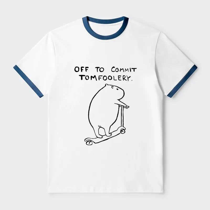 Tokyo-Tiger Capybara Is Ready To Do Something Bad Trim T-Shirt