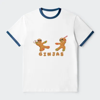 Tokyo-Tiger Gingerbread Ninja Trim T-Shirt