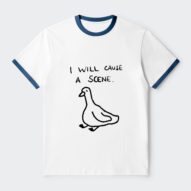 Tokyo-Tiger Stupid Goose Funny Japan Retro Trim T-Shirt