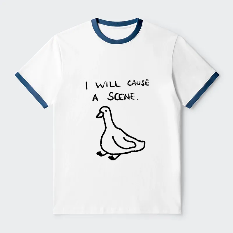 Tokyo-Tiger Stupid Goose Funny Japan Retro Trim T-Shirt