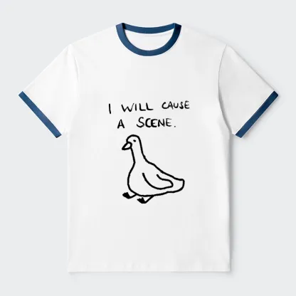 Tokyo-Tiger Stupid Goose Funny Japan Retro Trim T-Shirt