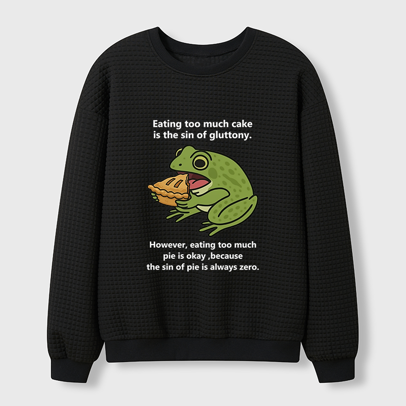 Tokyo-Tiger Sin Of Pie Is Always Zero Waffle Sweatshirt