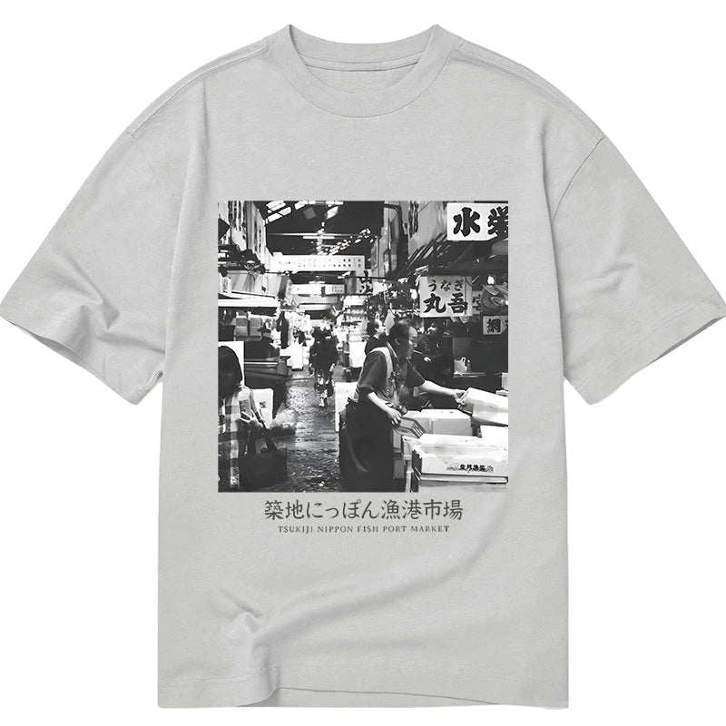 Tokyo-Tiger Tsukiji Fish Market Photo Classic T-Shirt