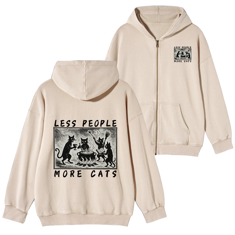 Tokyo-Tiger Cat Sacrifice Ceremony Washed Zip Hoodie