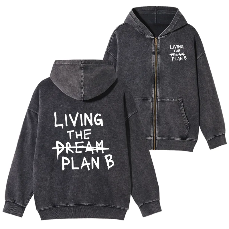 Tokyo-Tiger Implement Plan B Washed Zip Hoodie