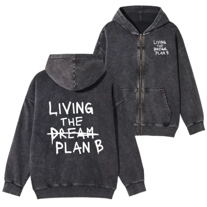 Tokyo-Tiger Implement Plan B Washed Zip Hoodie