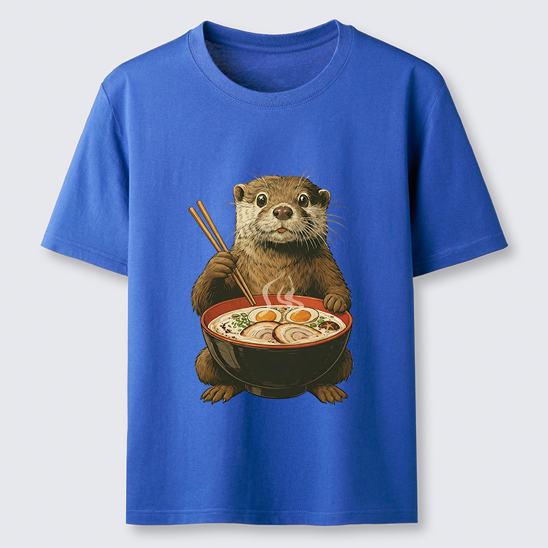 Tokyo-Tiger Japanese Otter Eating Ramen Classic T-Shirt
