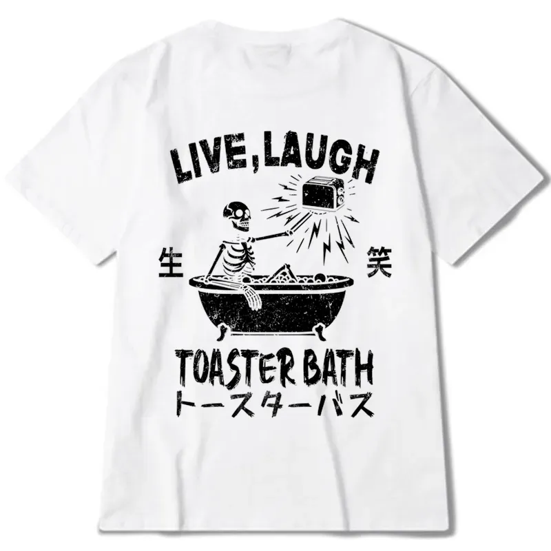 Tokyo-Tiger Funny Electric Shock Skeleton Back Classic T-Shirt