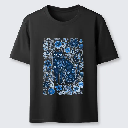 Tokyo-Tiger A Cat Among Flowers Classic T-Shirt