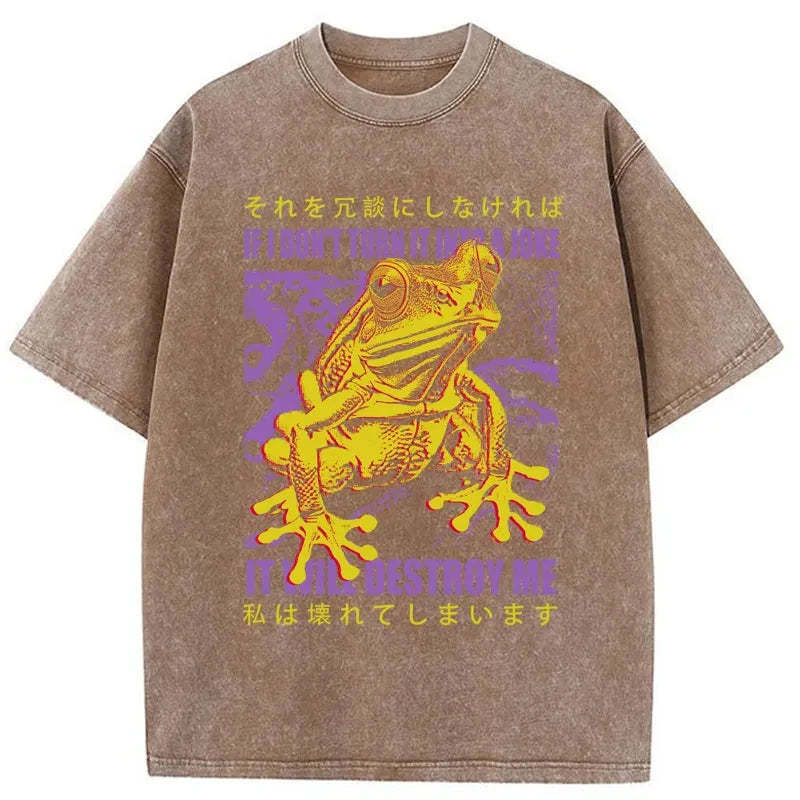 Tokyo-Tiger A Frog Prone To Emotional Breakdown Washed T-Shirt