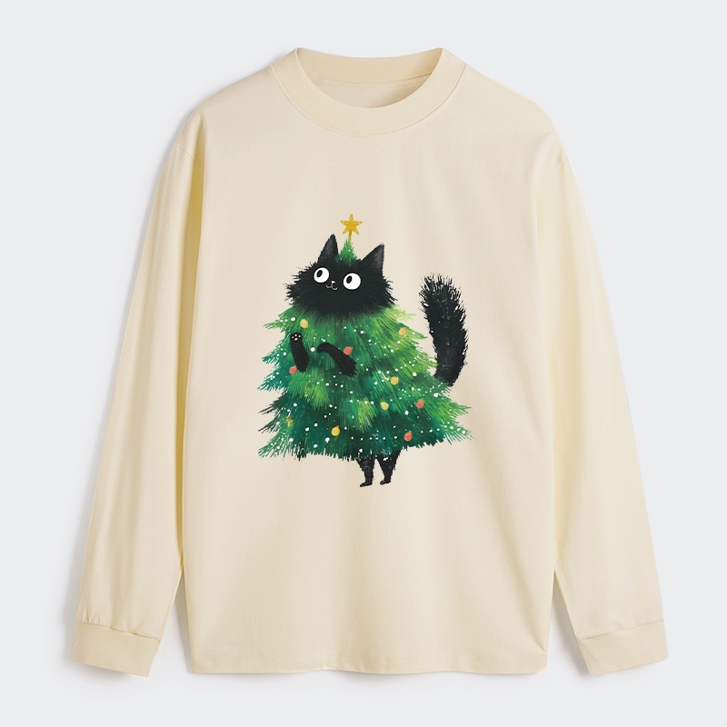 Tokyo-Tiger Christmas Tree Cat Japan Classic Long Sleeve T-Shirt