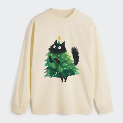 Tokyo-Tiger Christmas Tree Cat Japan Classic Long Sleeve T-Shirt