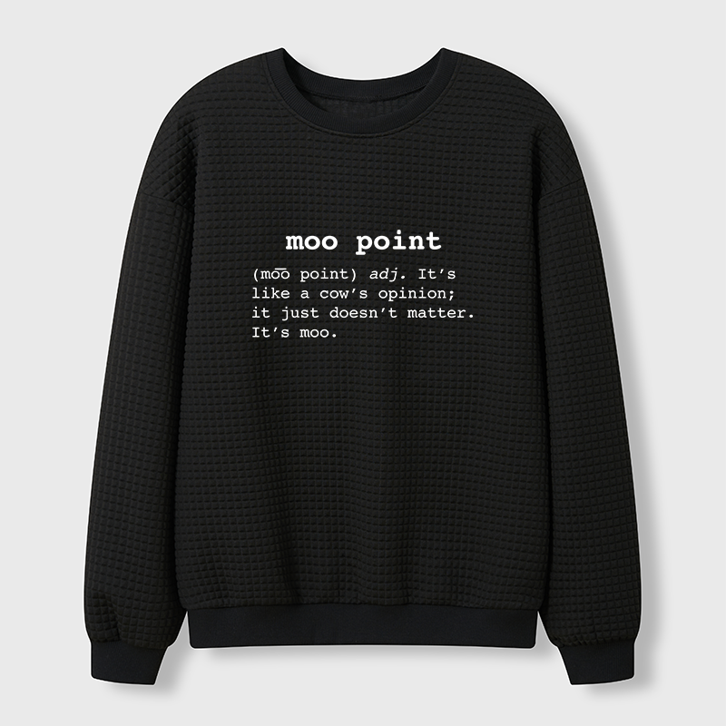 Tokyo-Tiger Moo Point Waffle Sweatshirt