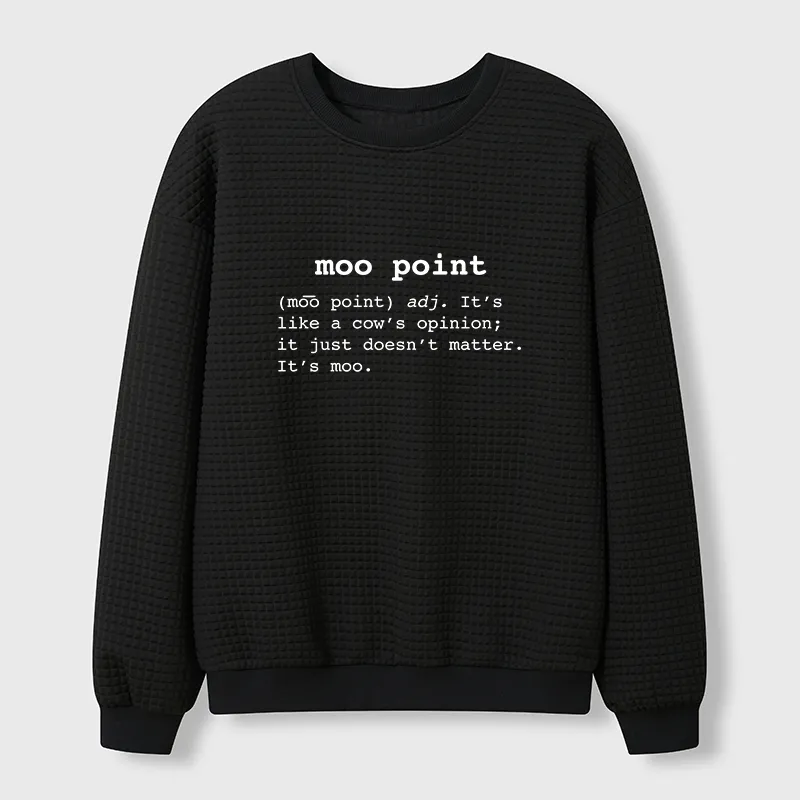 Tokyo-Tiger Moo Point Waffle Sweatshirt