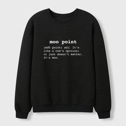 Tokyo-Tiger Moo Point Waffle Sweatshirt