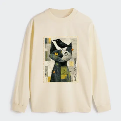 Tokyo-Tiger The Cat And The Crow Are Planning To Rule The World Classic Long Sleeve T-Shirt