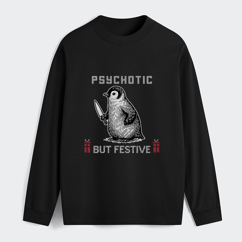Tokyo-Tiger Overstimulated but Festive Christmas Classic Long Sleeve T-Shirt