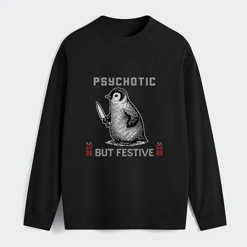 Tokyo-Tiger Overstimulated but Festive Christmas Classic Long Sleeve T-Shirt