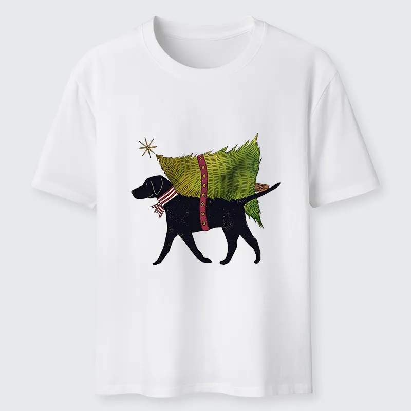 Tokyo-Tiger Dog Carrying Christmas Tree Classic T-Shirt