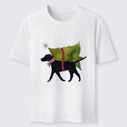 Tokyo-Tiger Dog Carrying Christmas Tree Classic T-Shirt