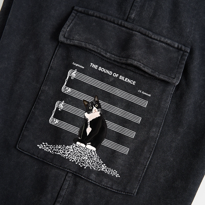 Tokyo-Tiger The Sound Of Silence Washed Utility Sweatpants