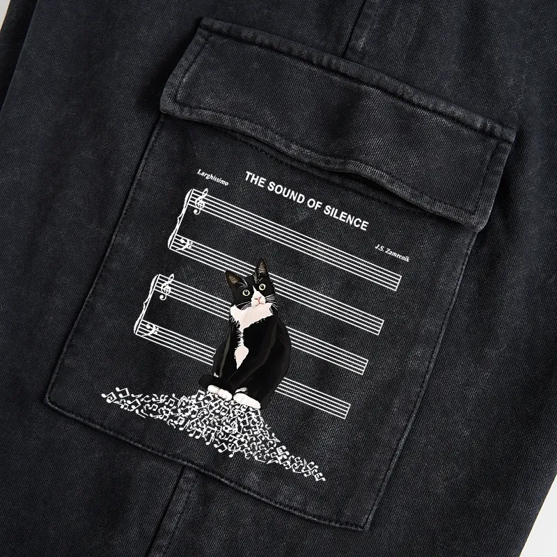 Tokyo-Tiger The Sound Of Silence Washed Utility Sweatpants
