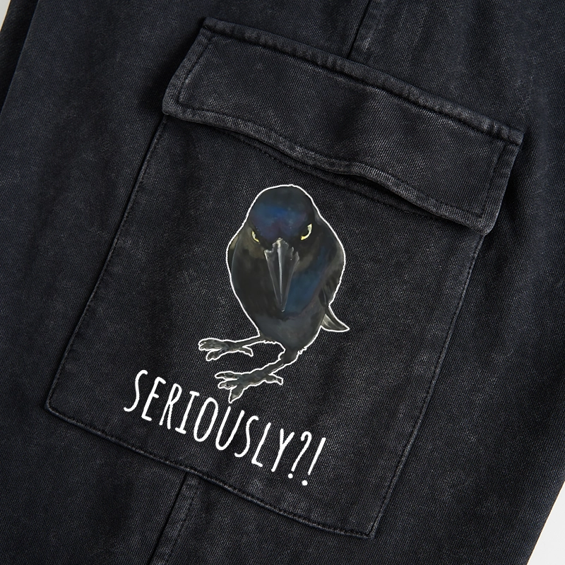 Tokyo-Tiger Raven's Question Washed Utility Sweatpants