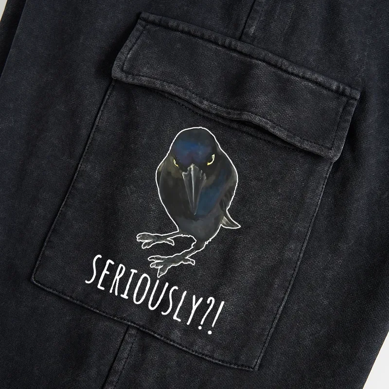 Tokyo-Tiger Raven's Question Washed Utility Sweatpants