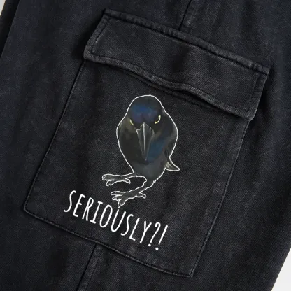 Tokyo-Tiger Raven's Question Washed Utility Sweatpants